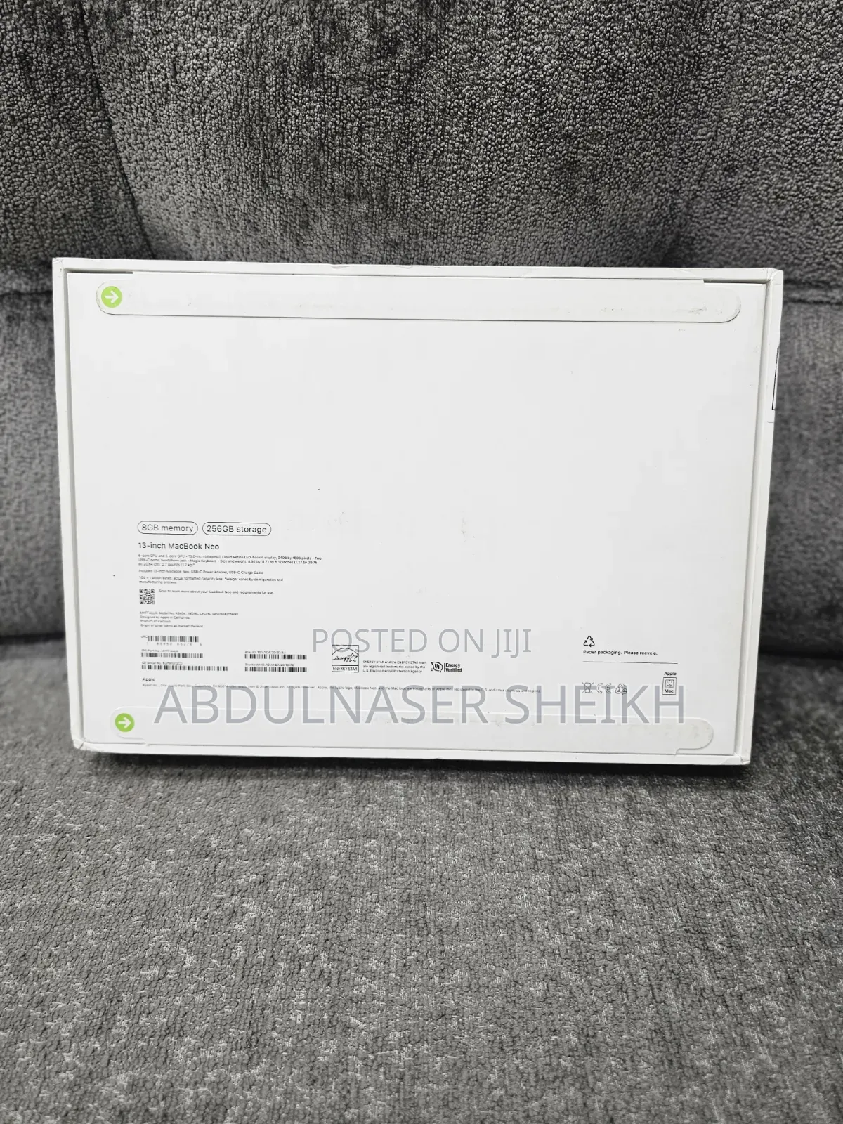 New Laptop Apple MacBook Neo 2026 8GB SSD 256GB