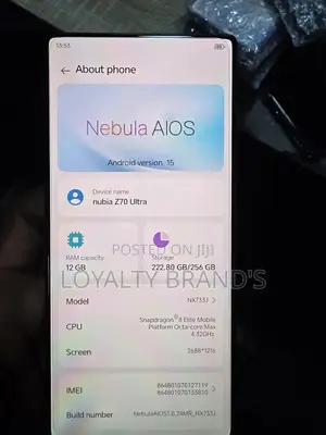 New ZTE nubia Z70 Ultra 256 GB