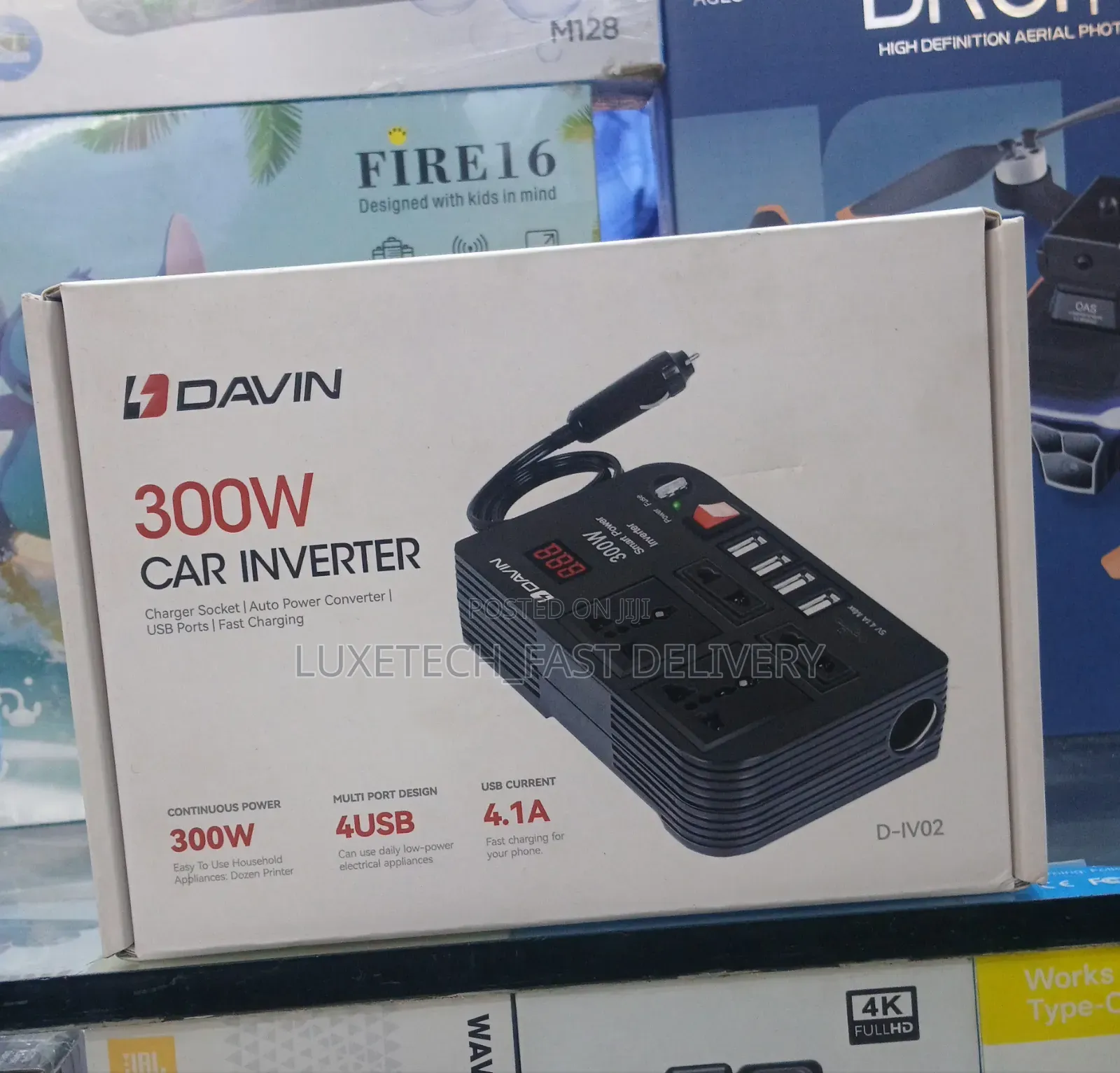 Davin 300w Car Power Inverter Dc 12v to Ac 220v
