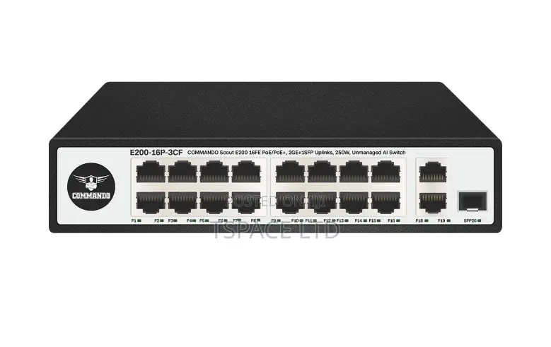 E1000-16p+4cf 16 Ports Full Poe Commando Switch