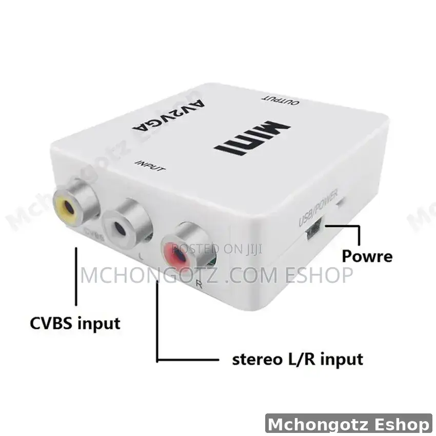 Av To Vga Video Converter Adapter (1080p)