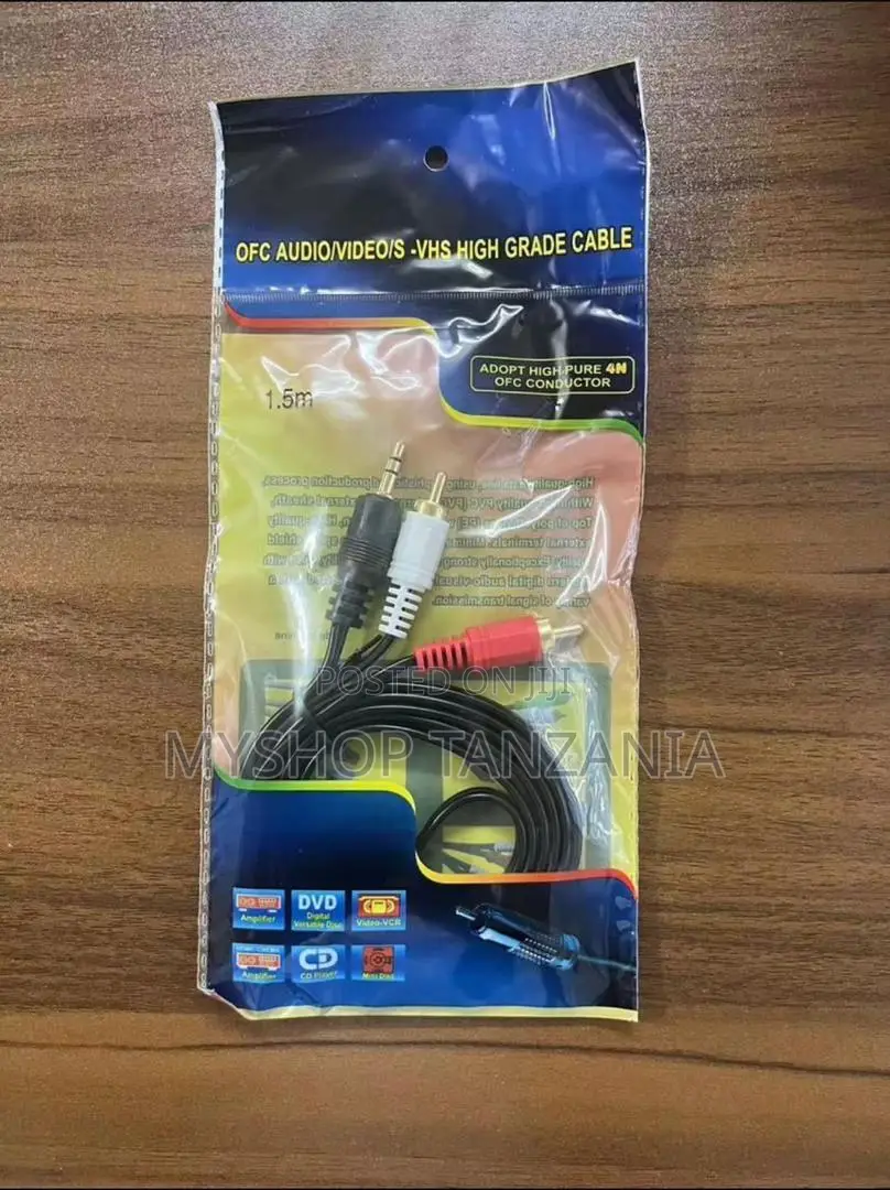 .5mm (1/8") TRRS Male Jack to 3 Rca Male Composite Av Cable