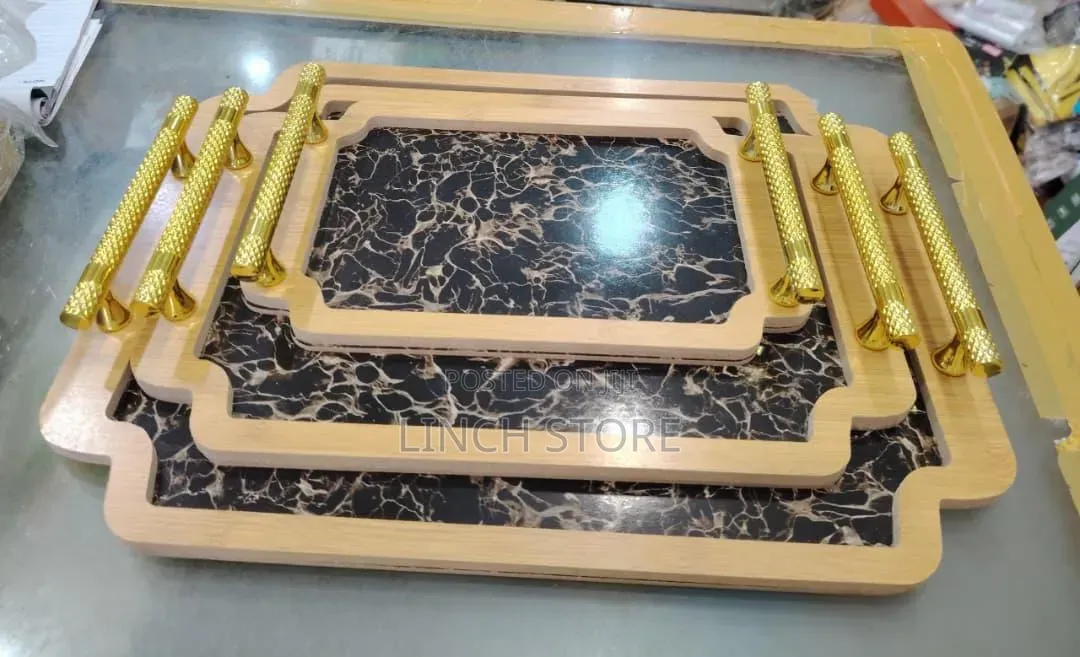 Bamboo Tray 3pcs Set 26,33,
39cm