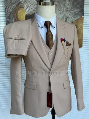 Premium Beige 3-Piece Luxury Suit