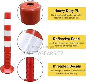 Traffic Delineator Posts, Flexible Parking Safety Bollard Plastic