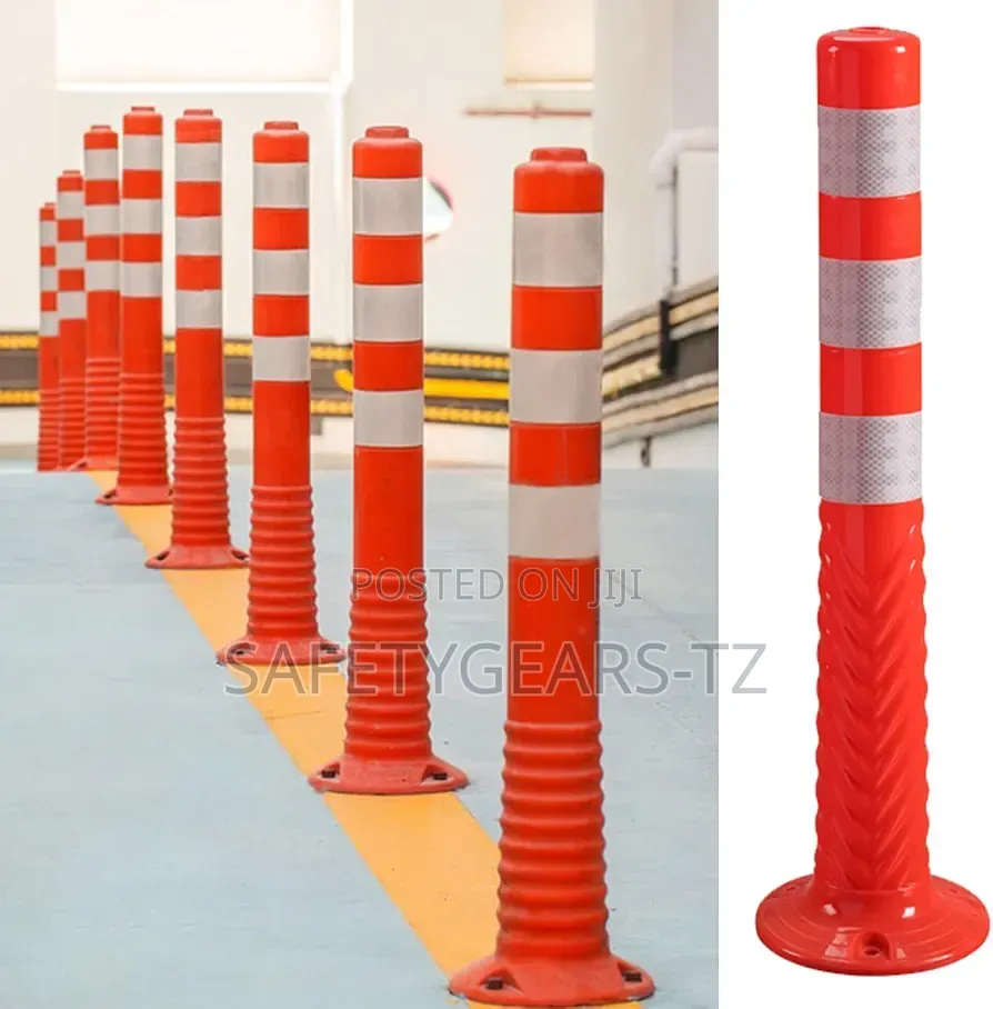 Traffic Delineator Posts, Flexible Parking Safety Bollard Plastic