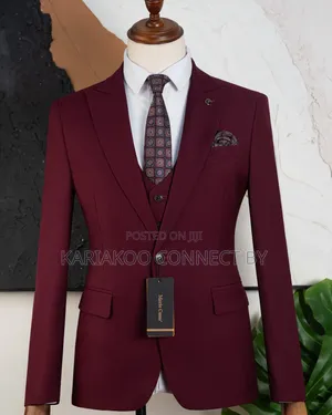 Premium Burgundy 3-Piece Suit