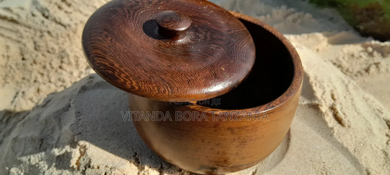 Wooden Sugar Pot