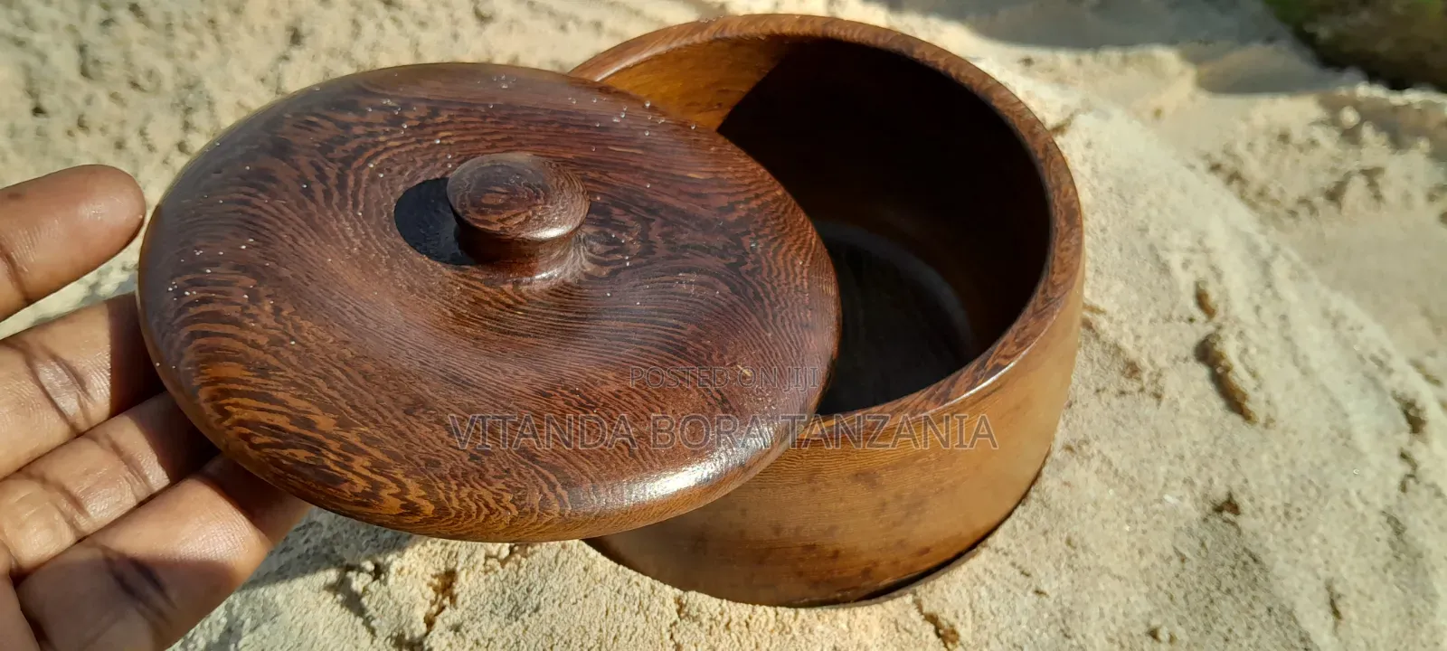 Wooden Sugar Pot