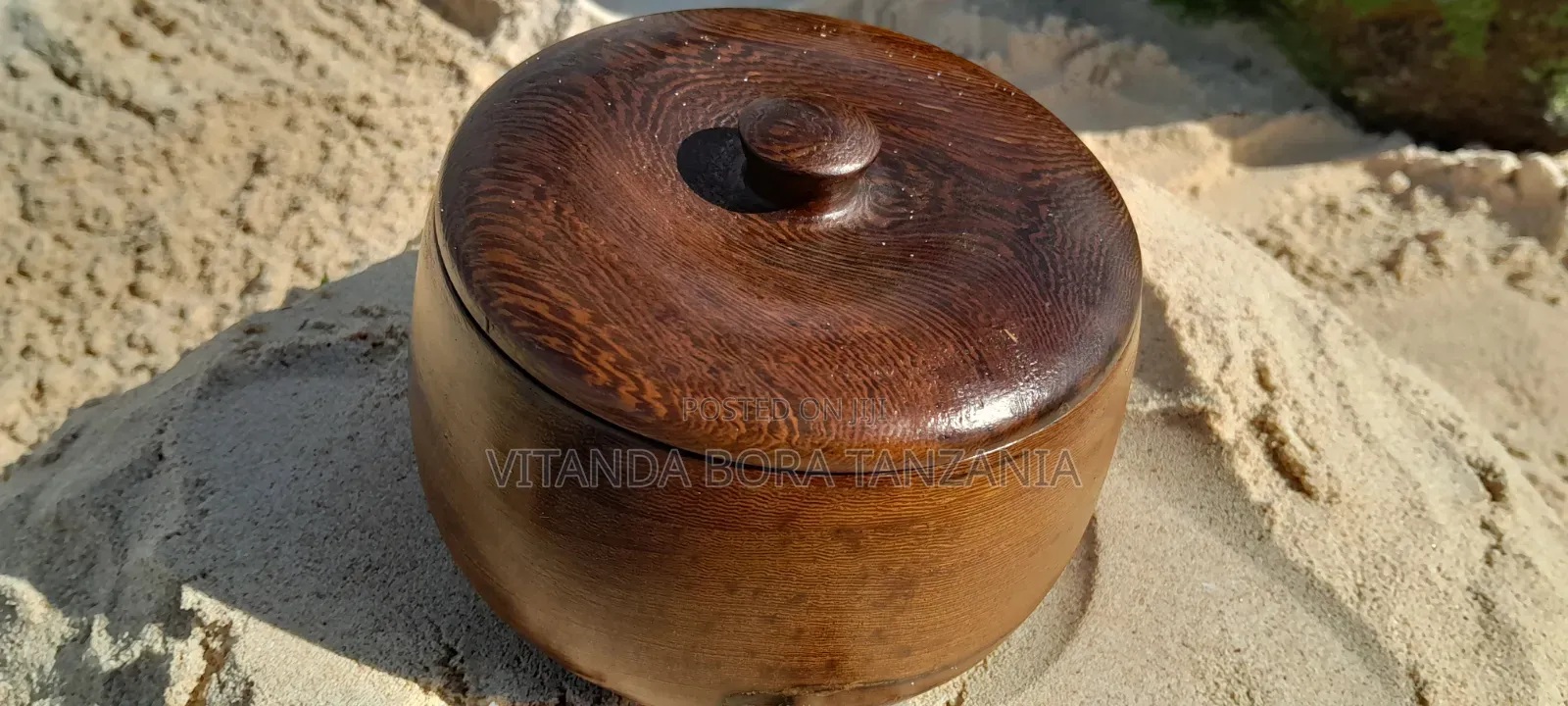 Wooden Sugar Pot
