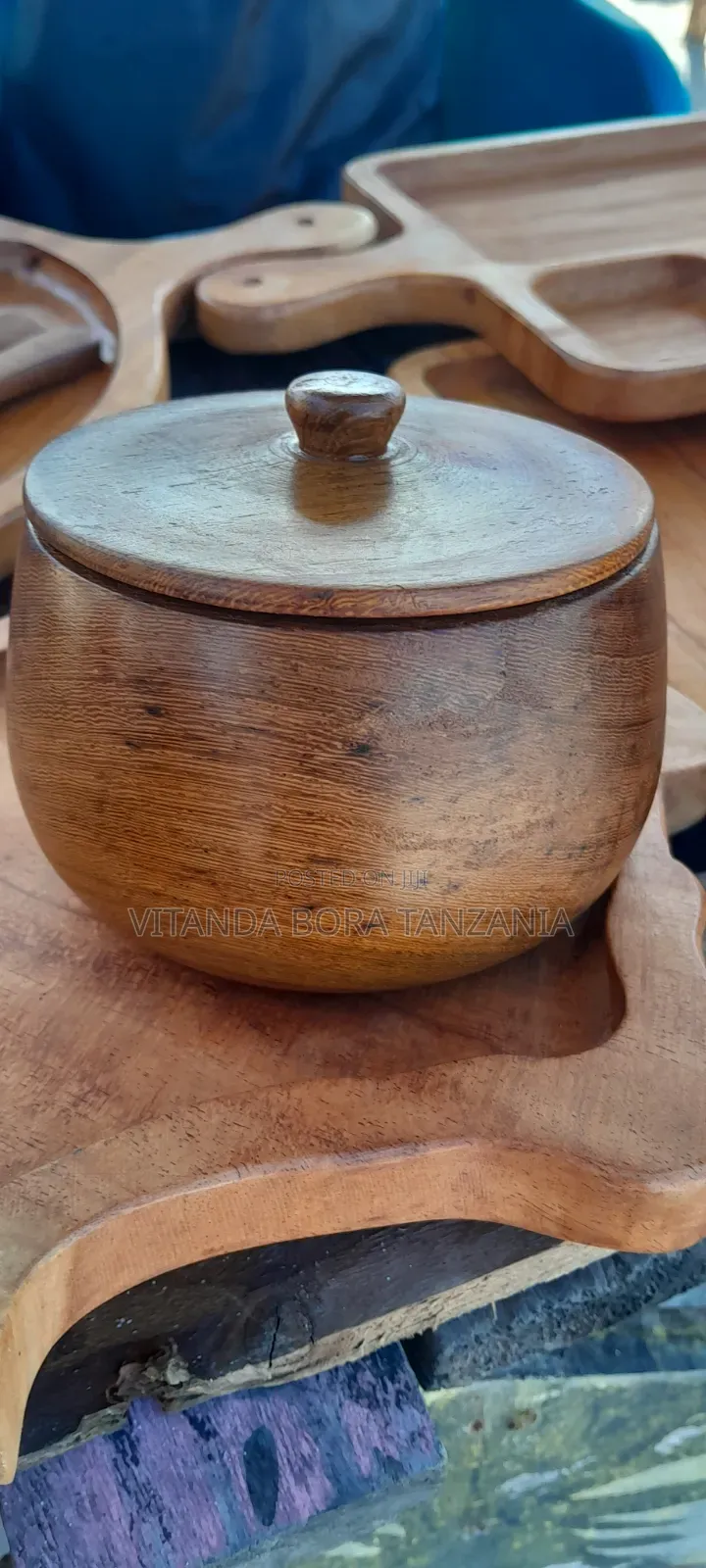 Wooden Sugar Pot