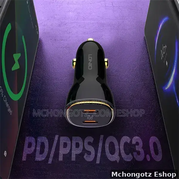 Ldnio 60w Dual Usb-C Fast Car Charger C104 (Pd + Pps, 30w + 30w)