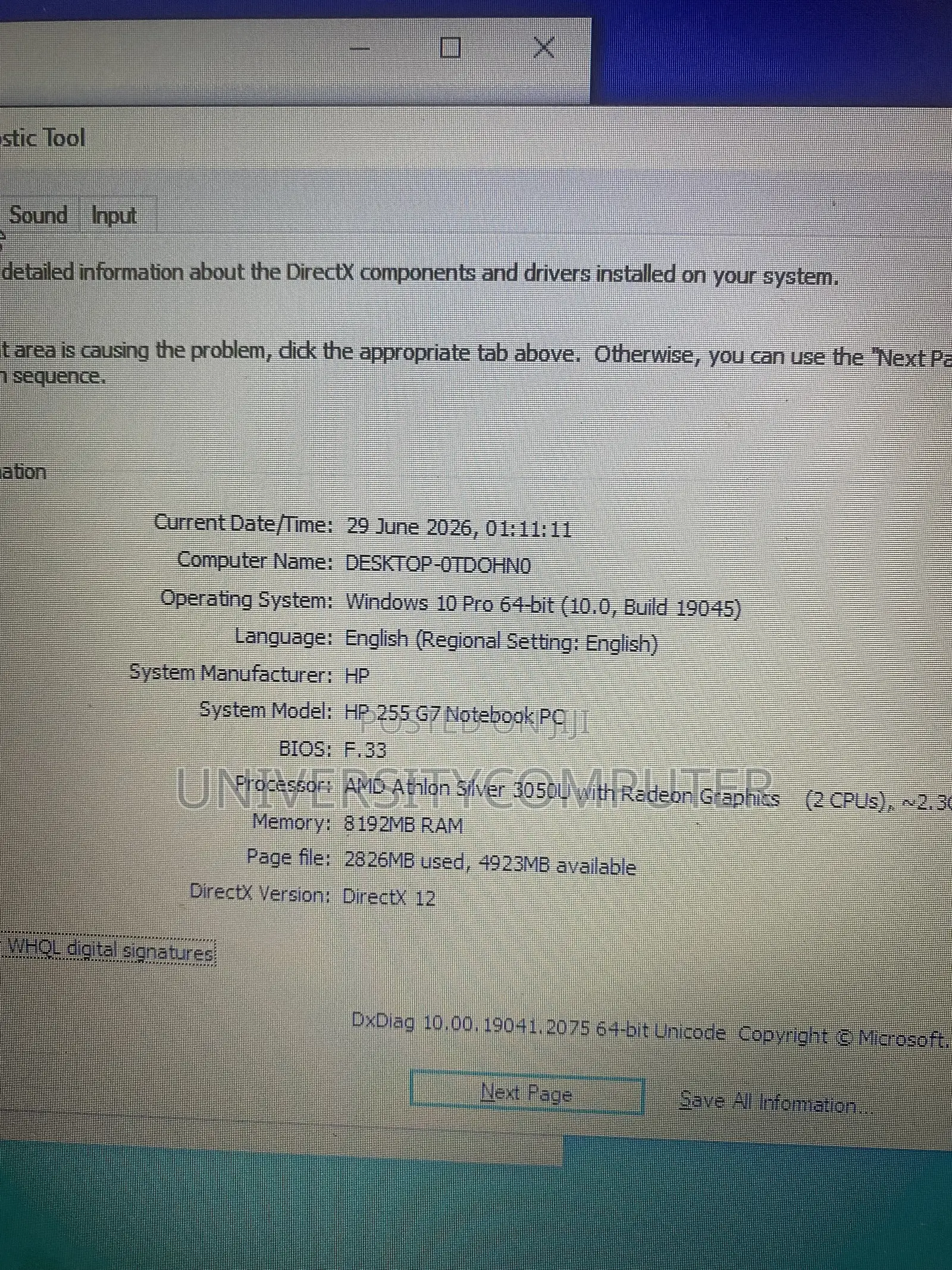 Laptop HP 255 G6 8GB AMD SSD 128GB