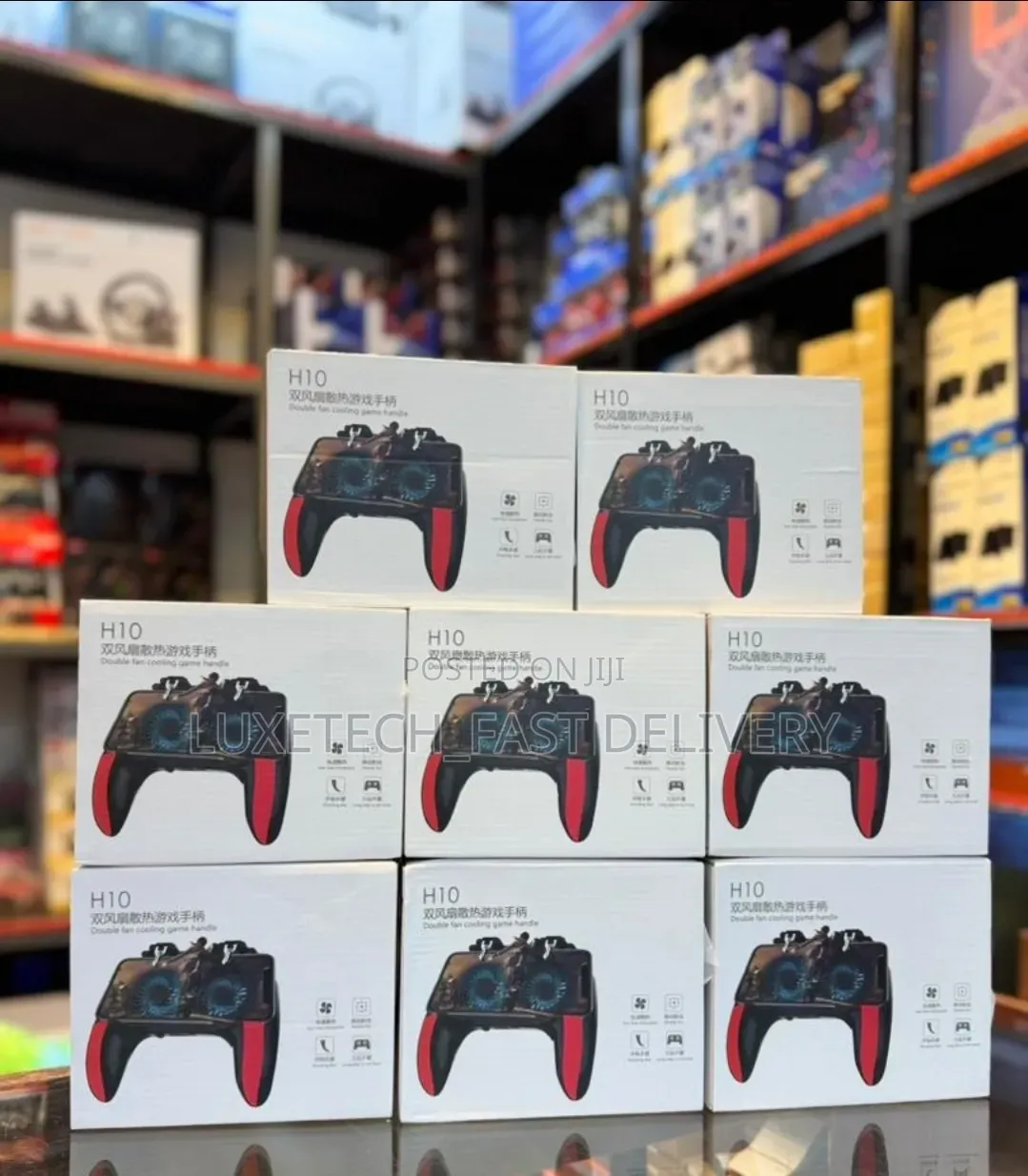 H10 Mobile Gaming Controller With Dual Cooling Fan for Pubg