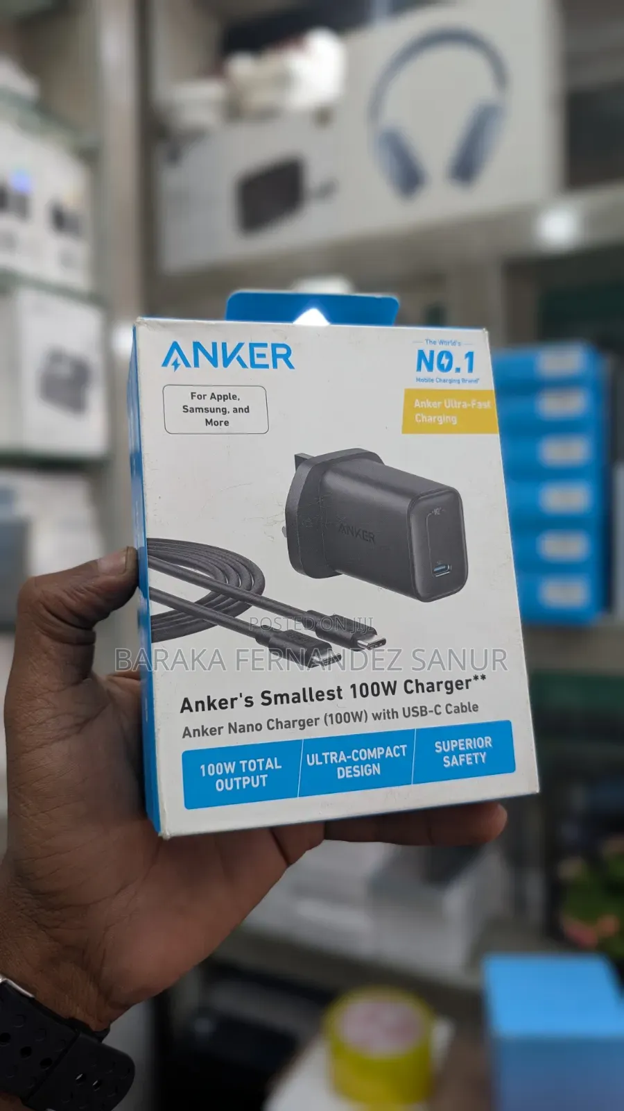Anker Nano 100w Charger + Usb-C Cable