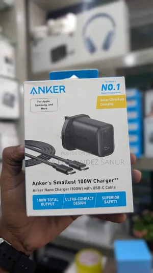 Anker Nano 100w Charger + Usb-C Cable
