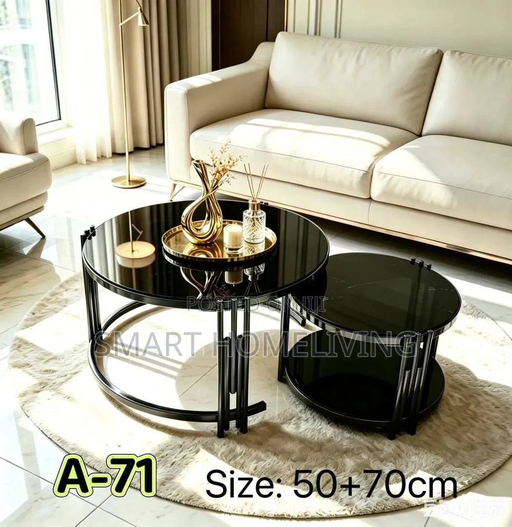 Modern 2-Piece Nesting Coffee Table Set