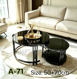 Modern 2-Piece Nesting Coffee Table Set