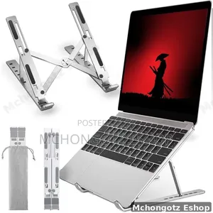 Adjustable Aluminum Laptop Stand (10–15.6 Inch, Silver)