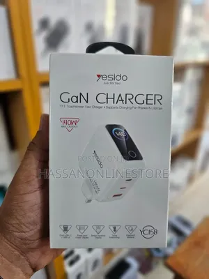 Yesido Yc158 140w Wall Charger Black Uk (2xusb-C, 1xusb-A)