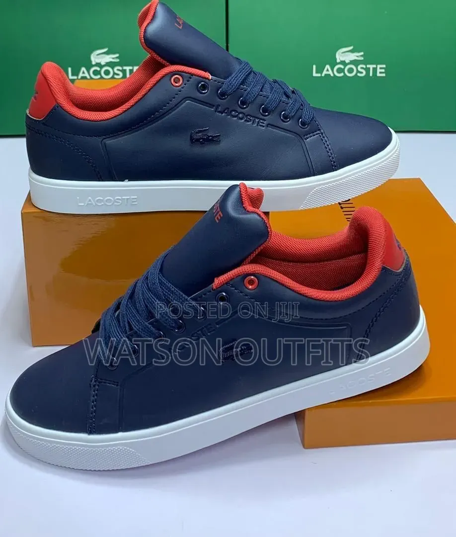 4 Colours Lacoste Brand Leather Materials Men's Quality Shoes