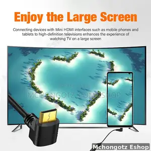 Mini Hdmi | Hdmi Female Extension Cable 15cm 90 Degree