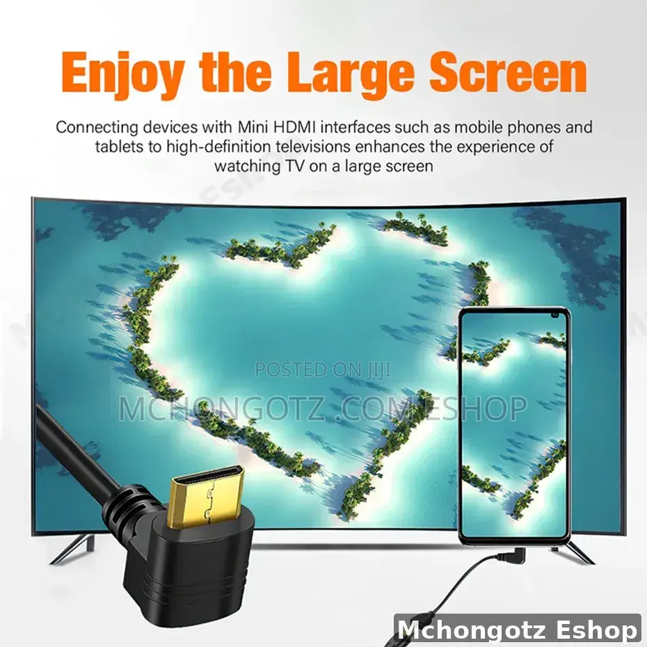 Mini Hdmi | Hdmi Female Extension Cable 15cm 90 Degree