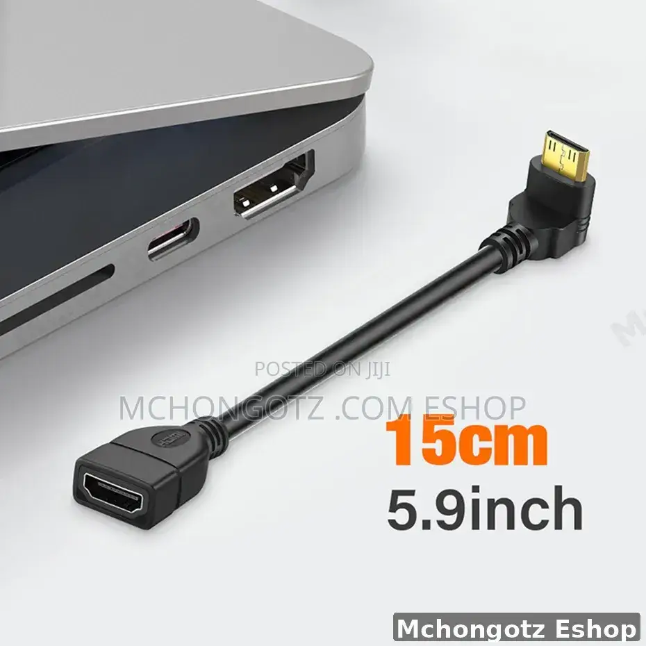Mini Hdmi | Hdmi Female Extension Cable 15cm 90 Degree