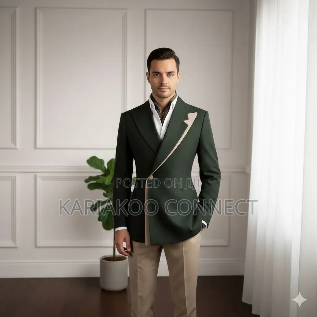 Green Sharp Lock Men's Suit