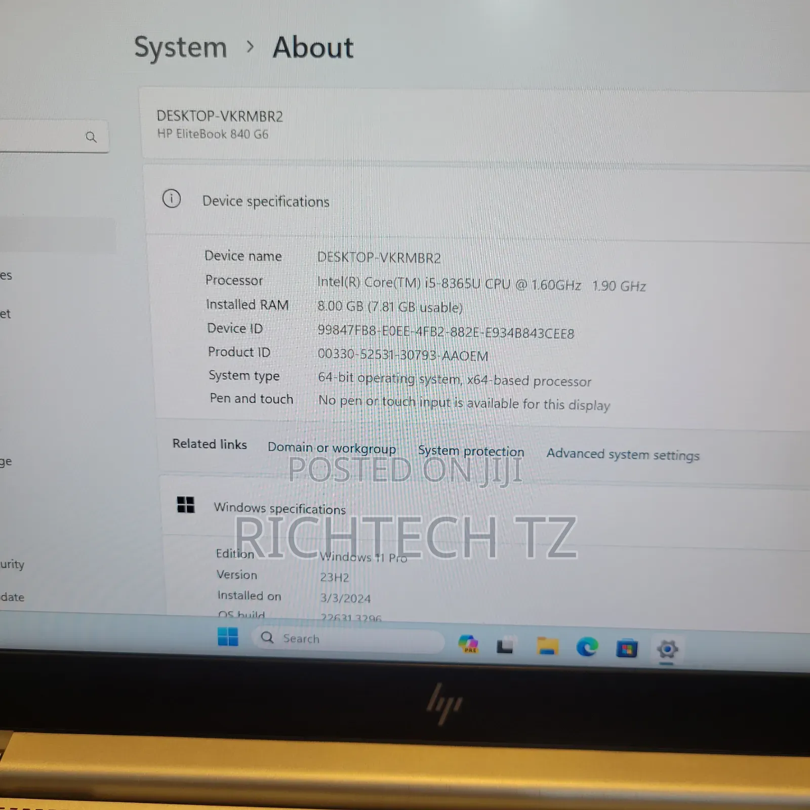 Laptop HP EliteBook 850 G4 8GB Intel Core i7 SSD 48GB