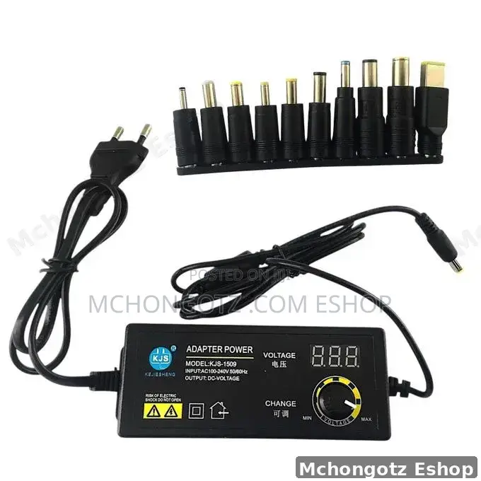 Universal Adjustable Ac/Dc Power Supply Adapter With Digital Display
