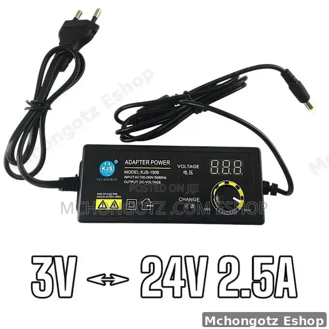 Universal Adjustable Ac/Dc Power Supply Adapter With Digital Display