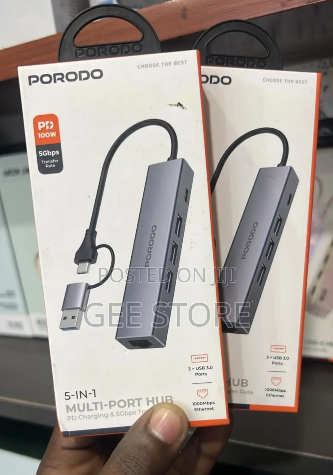 Porodo5 in 1 Multiport Hub