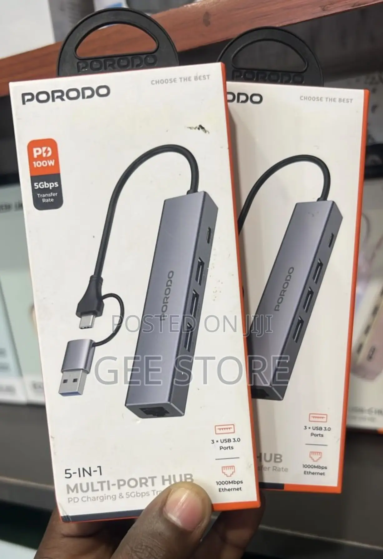 Porodo5 in 1 Multiport Hub