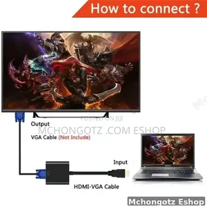 Hdmi to Vga Adapter Cable (1080p Video Converter)