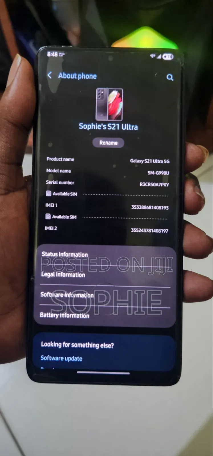 Samsung Galaxy S21 Ultra 5G 128 GB Black