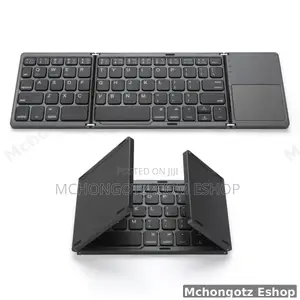 Portable Folding Bluetooth Keyboard With Touchpad (Rechargeable)
