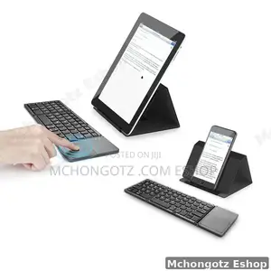 Portable Folding Bluetooth Keyboard With Touchpad (Rechargeable)