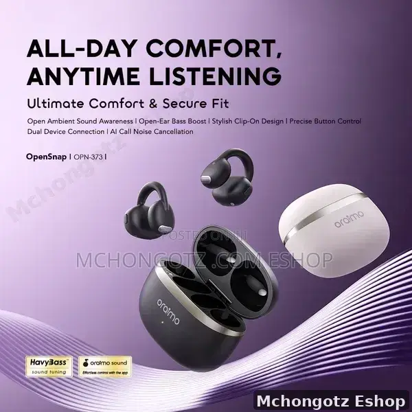 Oraimo Opensnap All-Day Comfort Open-Ear Wireless Earbuds Opn-373