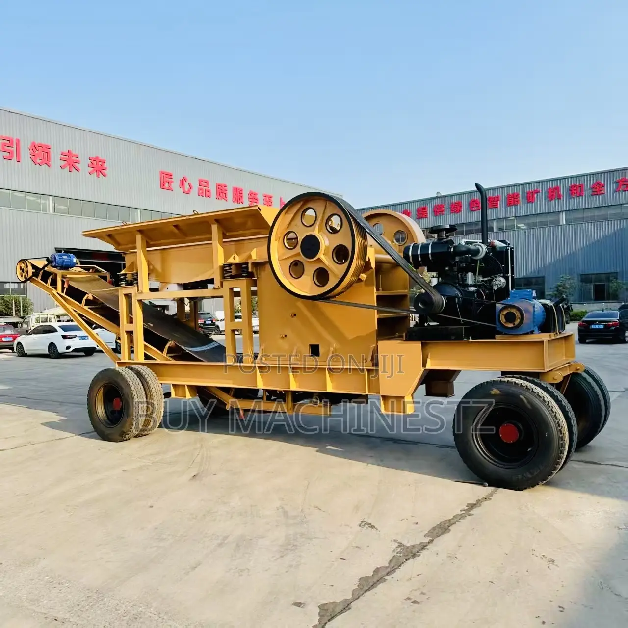 Jaw Crusher Plant Pe 400×600 100 Tons/Hour Conveyor, Excavator Feeder