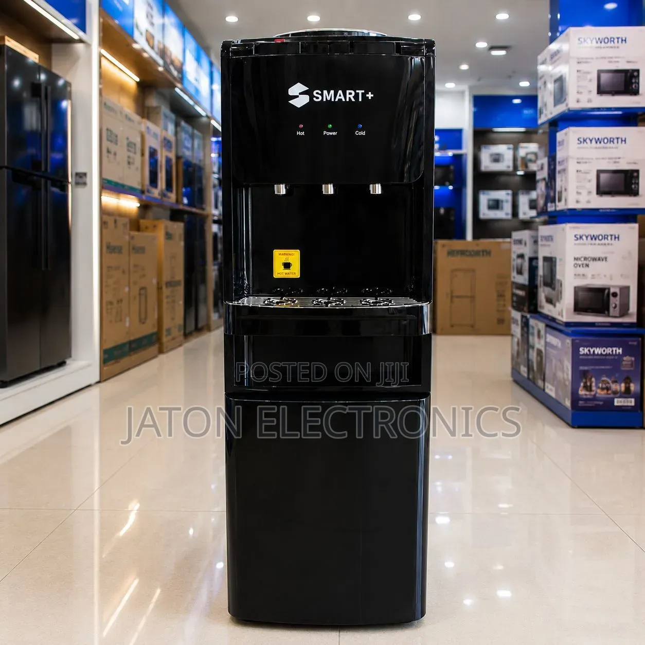 Smartplus Water Dispenser Njia 3 Black With Bottom Cabinet