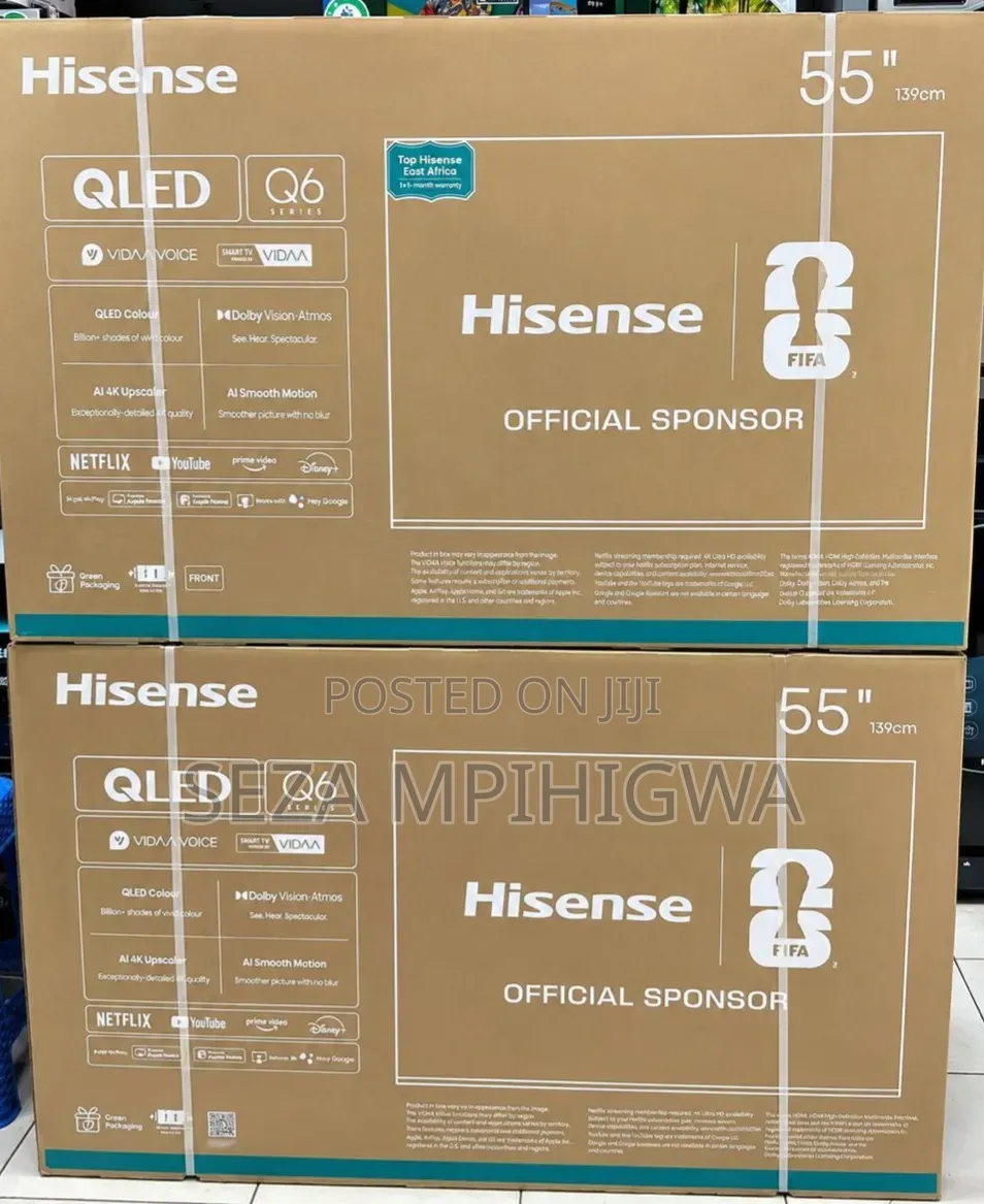 *Back in Stock * *Hisense Inch 55 Qled* *55q6q