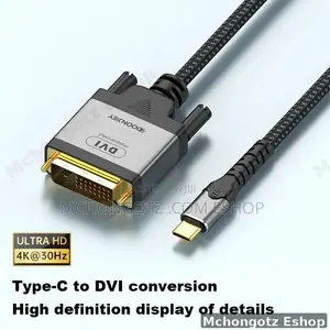 Usb C to Dvi 24+1 Cable 2m 30hz Male to Male Converter