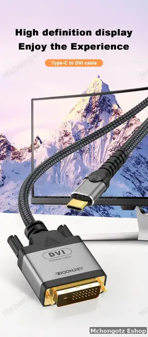 Usb C to Dvi 24+1 Cable 2m 30hz Male to Male Converter