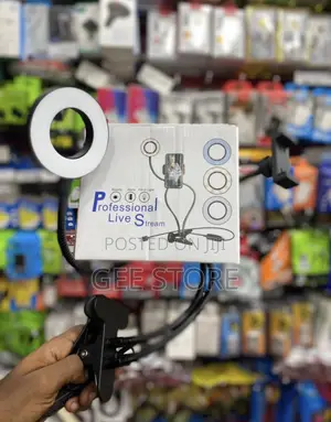 Professional Live Stream Desk Mounted Light and Phone Holder