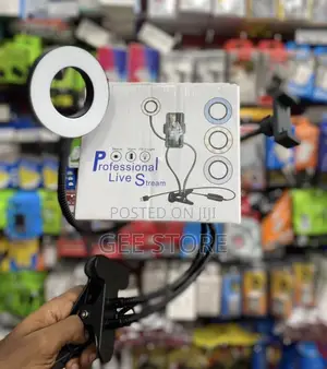 Professional Live Stream Desk Mounted Light and Phone Holder