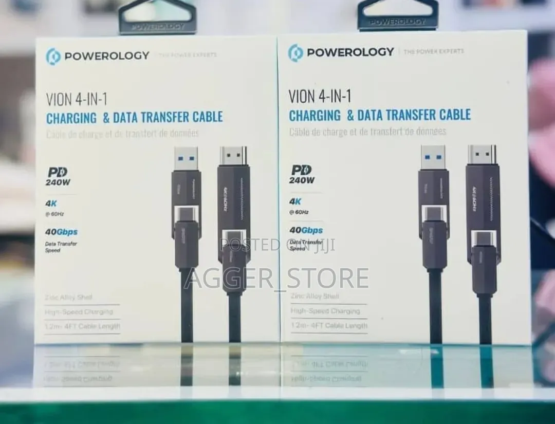 Powerlogy Vion 4 in 1 Charging Data Transfer Cable