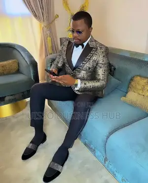  Suit Fashion Kijivu Mix 