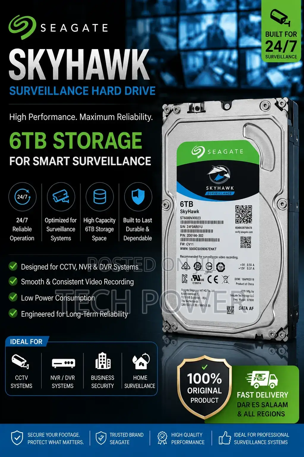 Seagate Skyhawk 6tb | CCTV Storage