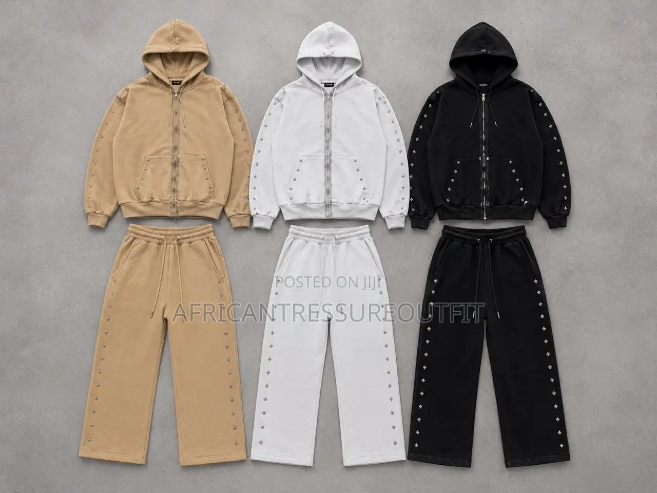 Menace Los Angeles Rivet Zip Up Hoodie Ans Joggers Quality